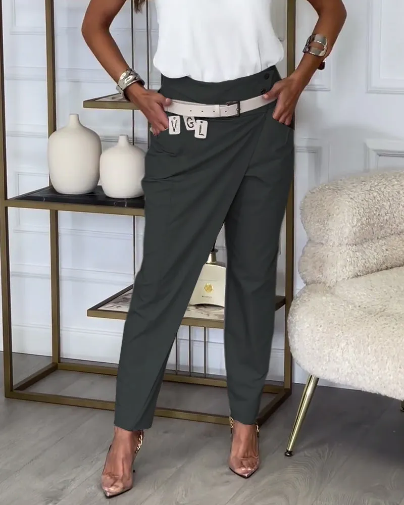 EMILIA™ - High-Waist Pants   Free Belt