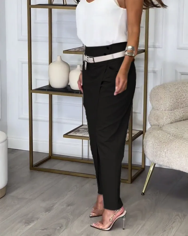 EMILIA™ - High-Waist Pants   Free Belt