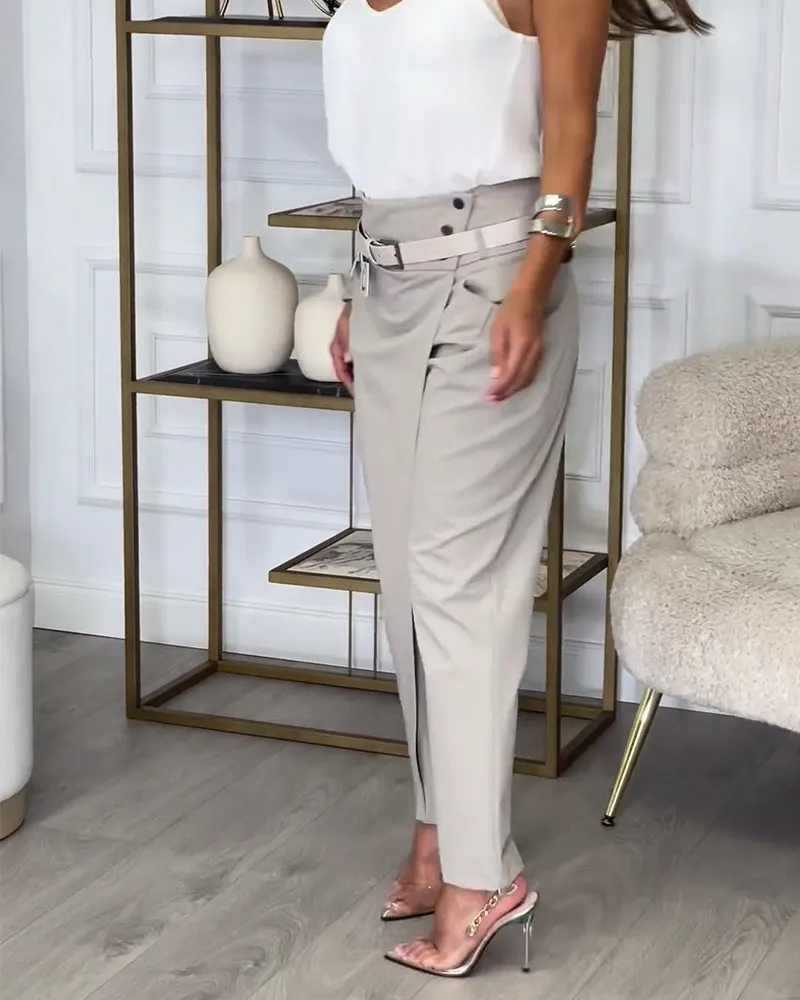 EMILIA™ - High-Waist Pants   Free Belt