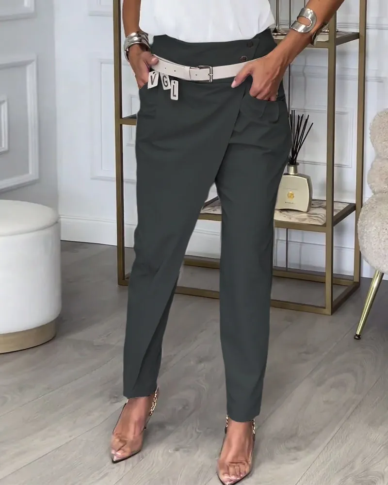 EMILIA™ - High-Waist Pants   Free Belt