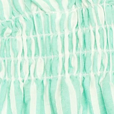 Emma Dress - Water Green Stripes