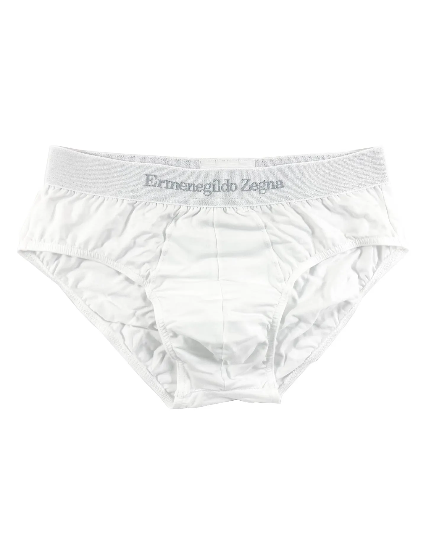 Ermenegildo Zegna Underwear White Stretch Cotton Midi Brief XXL SALE