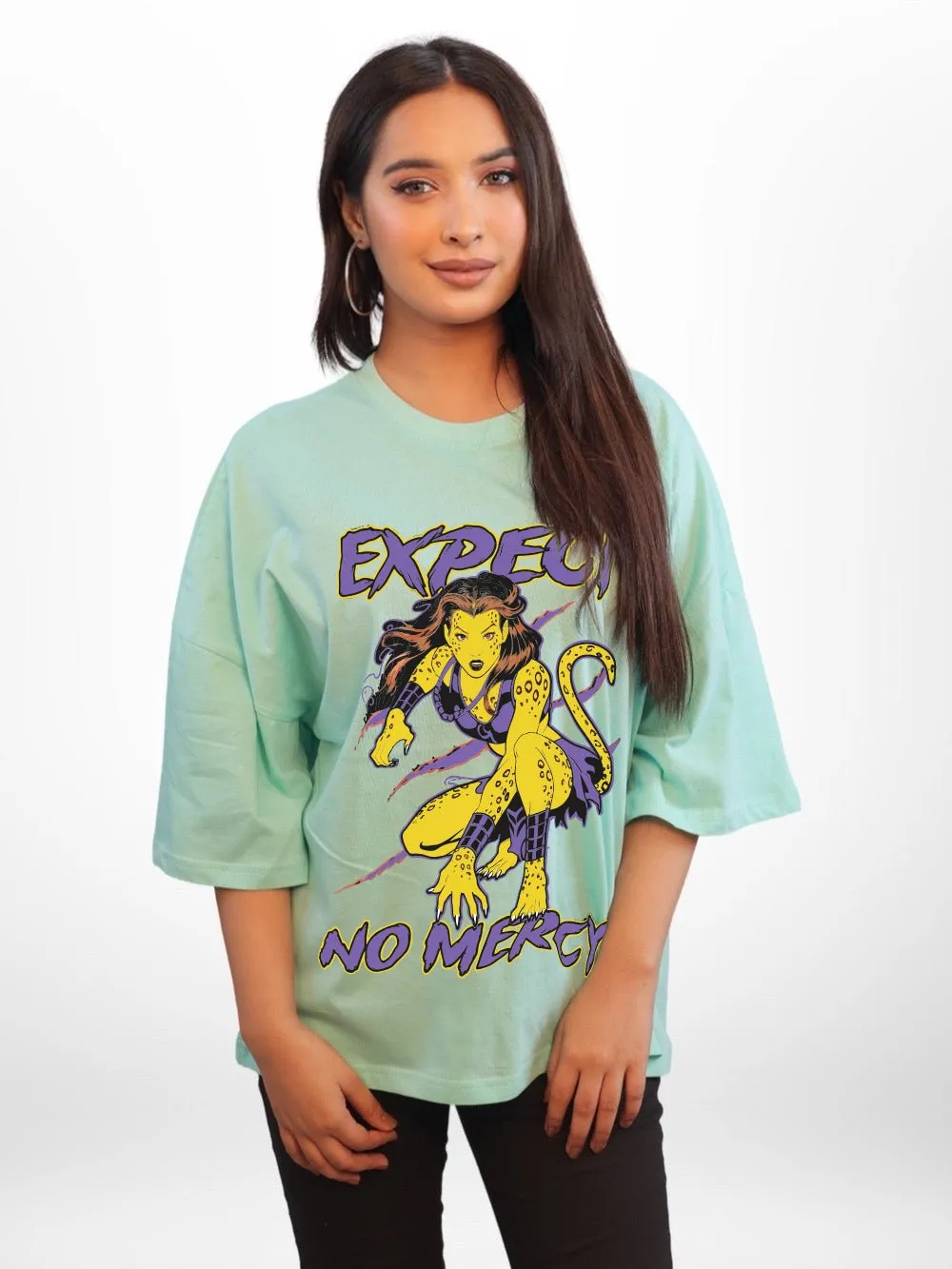 EXPECT NO MERCY Graphic Printed Womens Drop Shoulder T-shirt Legacy Boutiques Bangladesh