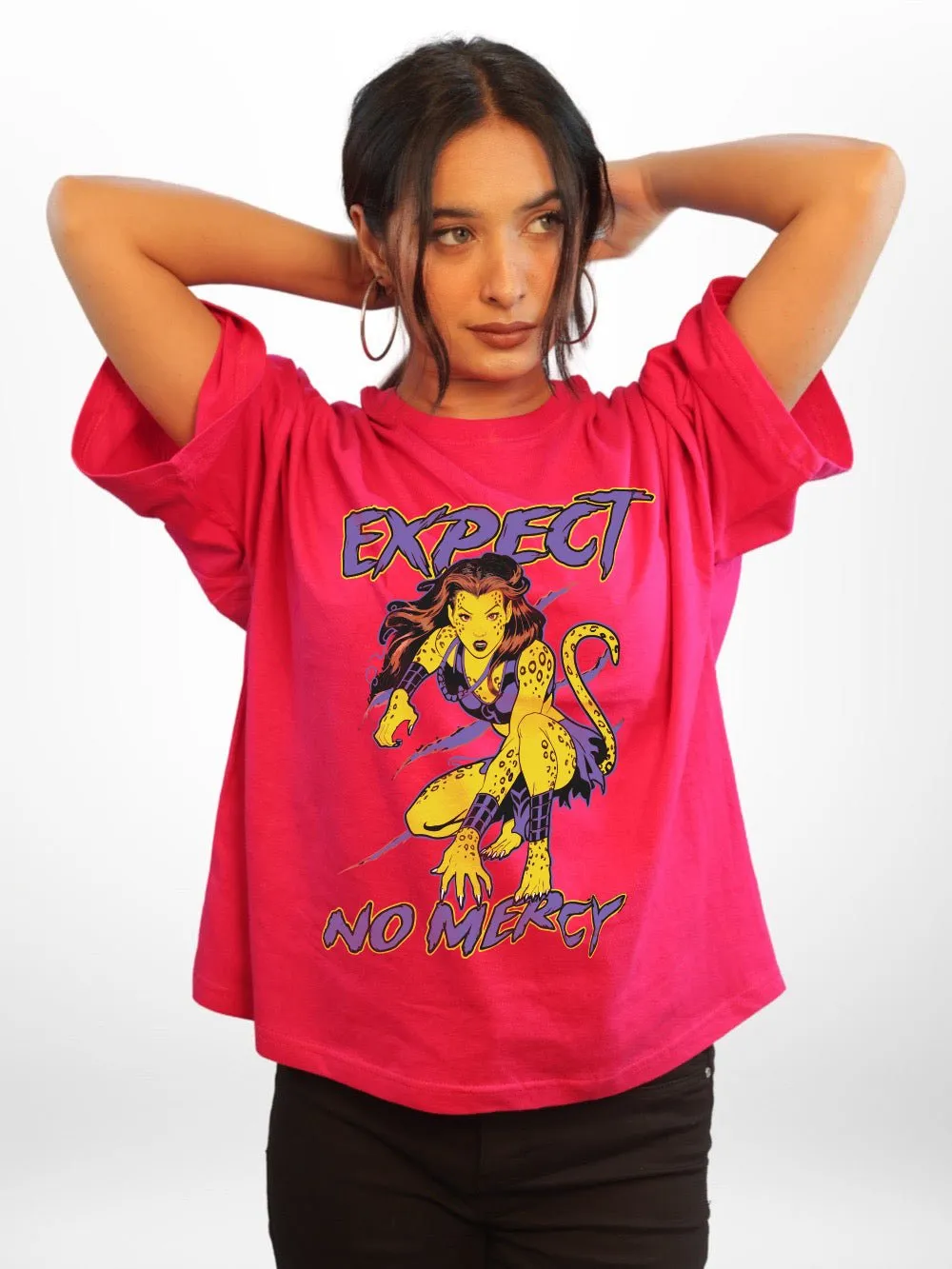 EXPECT NO MERCY Graphic Printed Womens Drop Shoulder T-shirt Legacy Boutiques Bangladesh