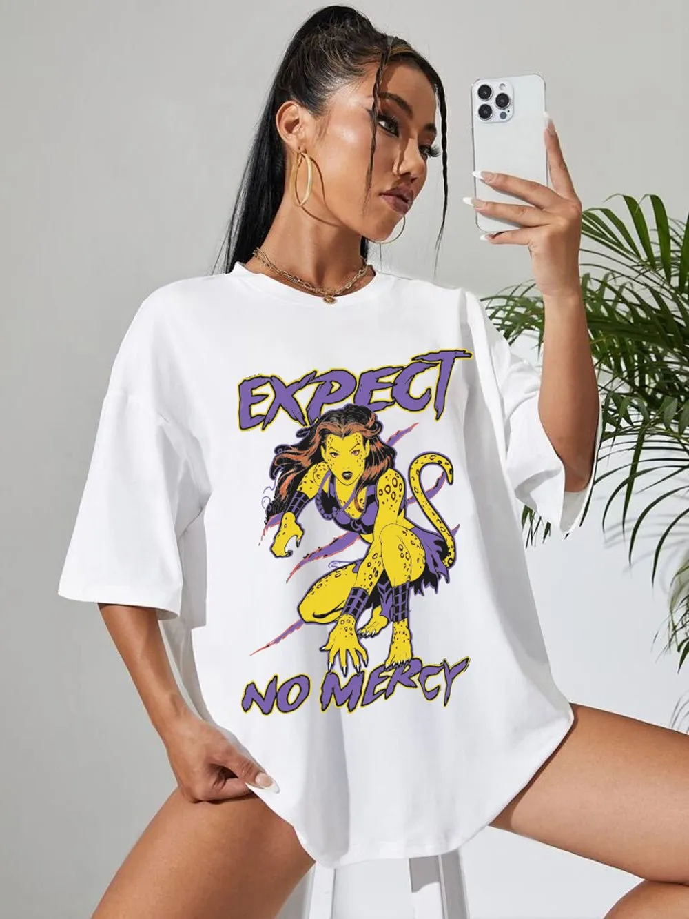 EXPECT NO MERCY Graphic Printed Womens Drop Shoulder T-shirt Legacy Boutiques Bangladesh