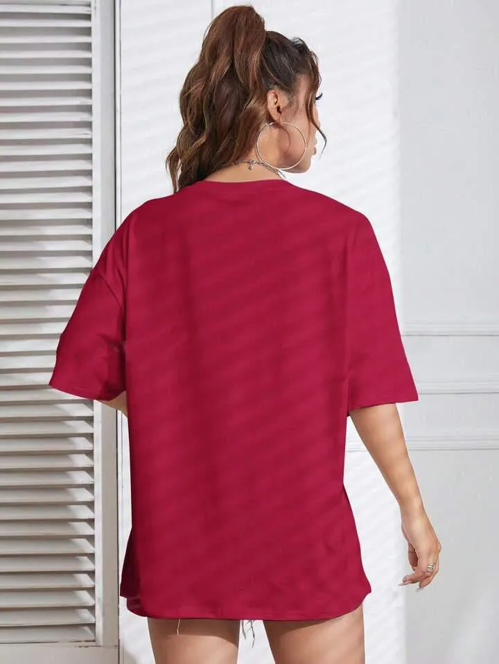 EXPECT NO MERCY Graphic Printed Womens Drop Shoulder T-shirt Legacy Boutiques Bangladesh