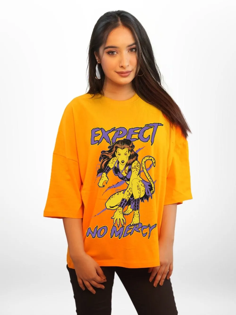 EXPECT NO MERCY Graphic Printed Womens Drop Shoulder T-shirt Legacy Boutiques Bangladesh