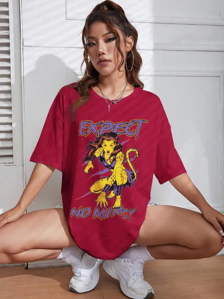 EXPECT NO MERCY Graphic Printed Womens Drop Shoulder T-shirt Legacy Boutiques Bangladesh
