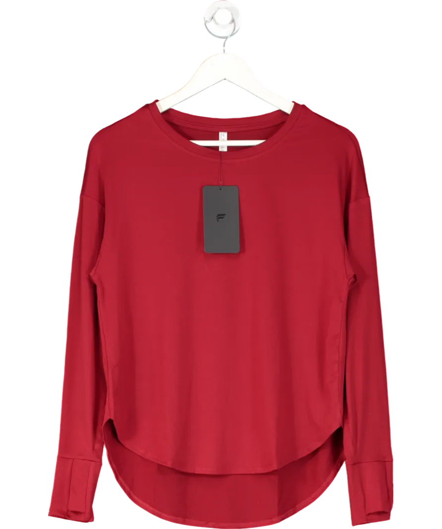 Fabletics Red Dry Flex Long Sleeve Tunic UK XS