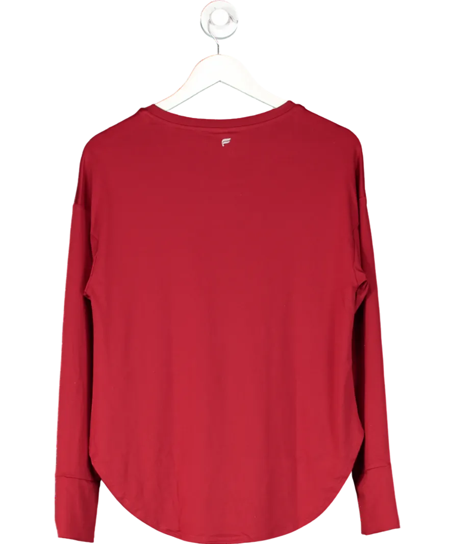 Fabletics Red Dry Flex Long Sleeve Tunic UK XS