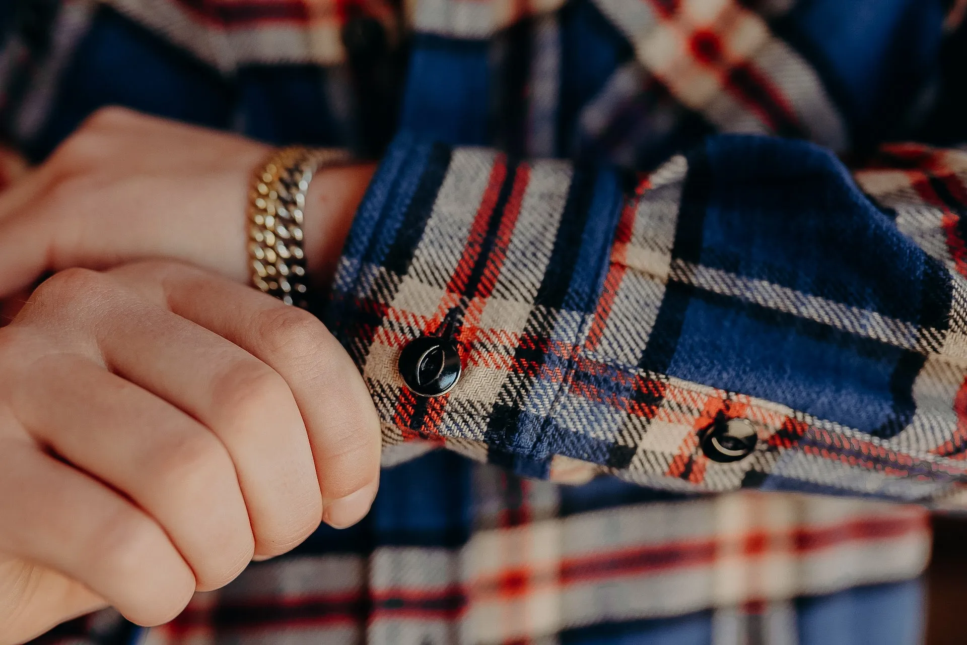 Flannel Work Shirt- Navy Slub
