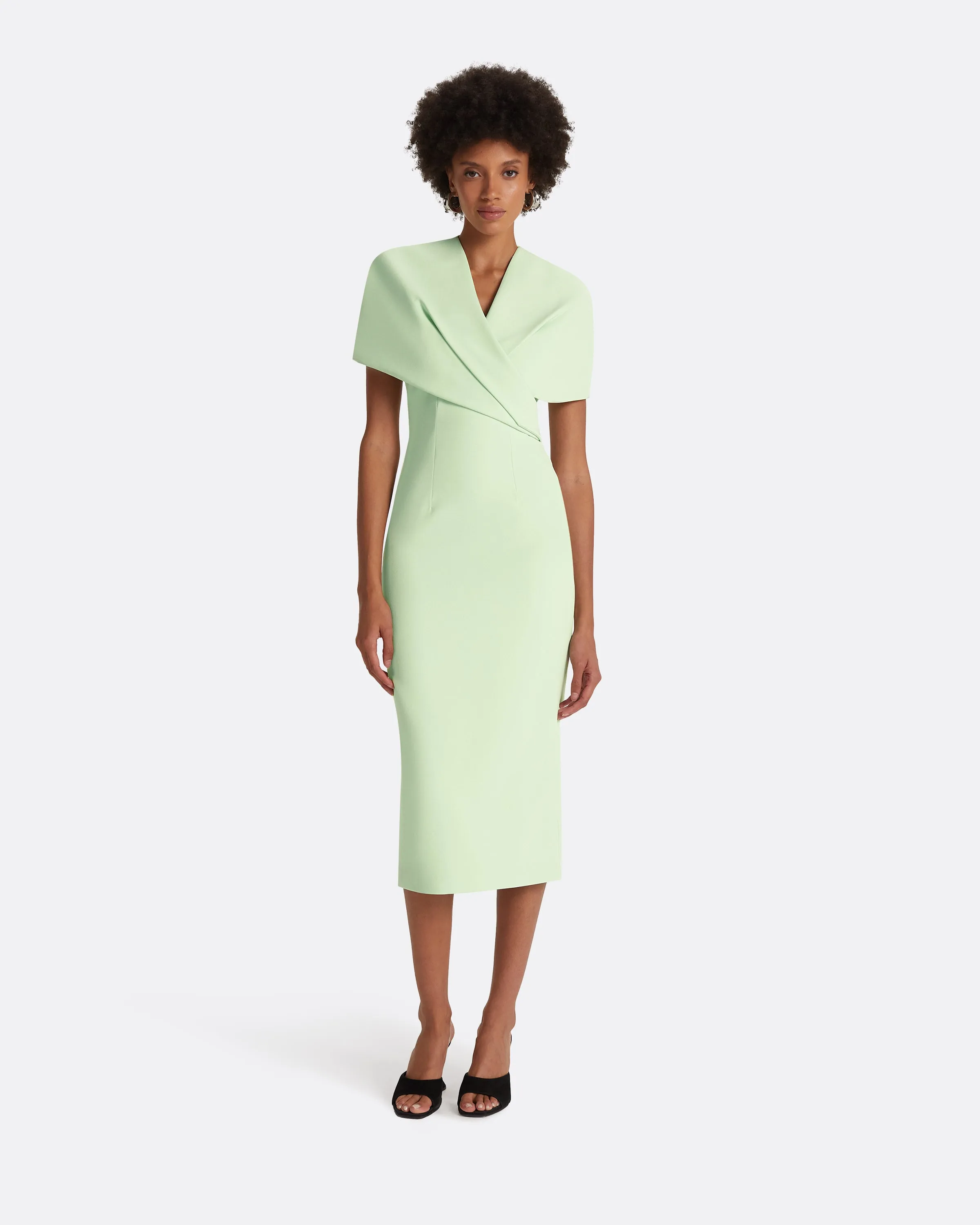 Flora Aloe Midi Dress