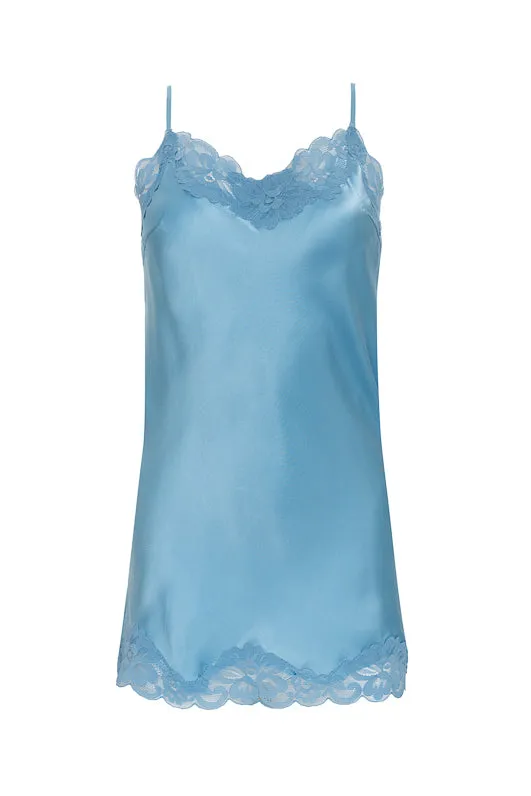 Floral Lace Silk Tunic Tobacco