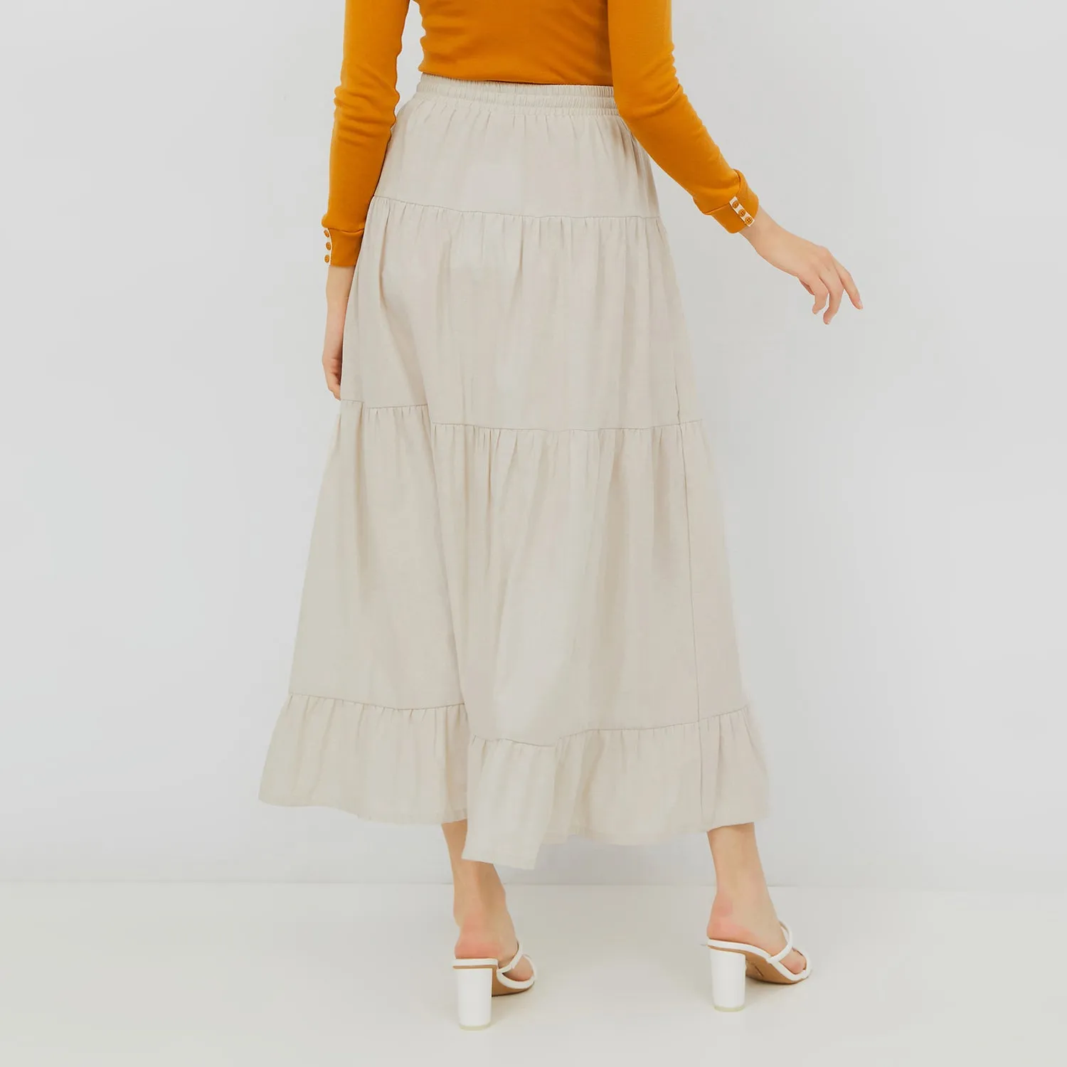 GRAPHIS Four Tiered Maxi Skirt