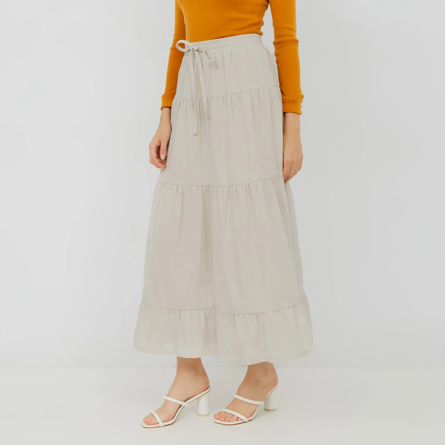 GRAPHIS Four Tiered Maxi Skirt