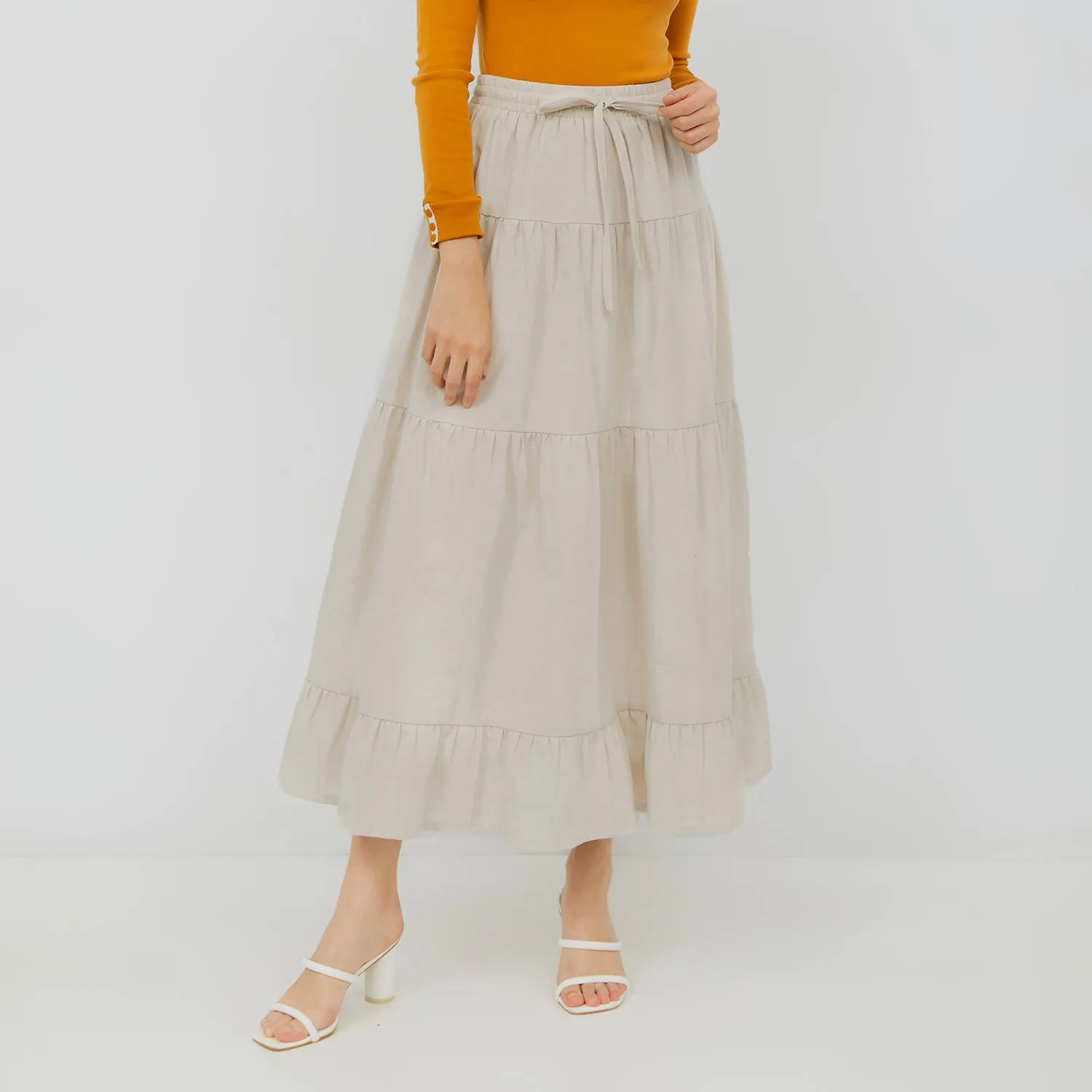 GRAPHIS Four Tiered Maxi Skirt