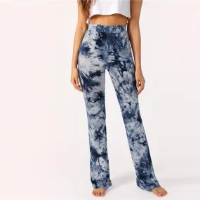 High Waist Dye Flare Pants