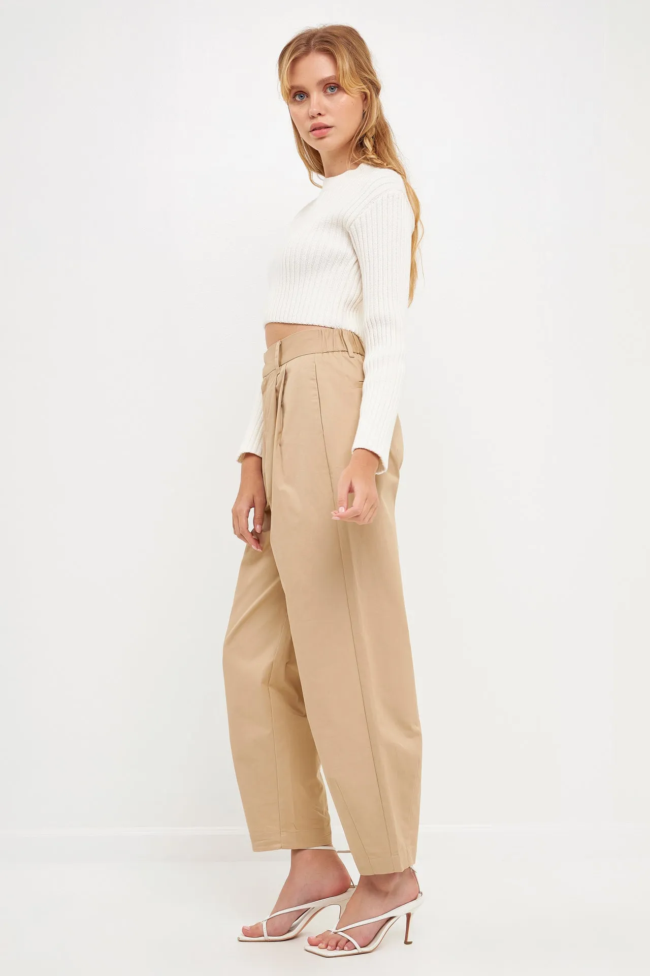 High Waist Pleated Trouser