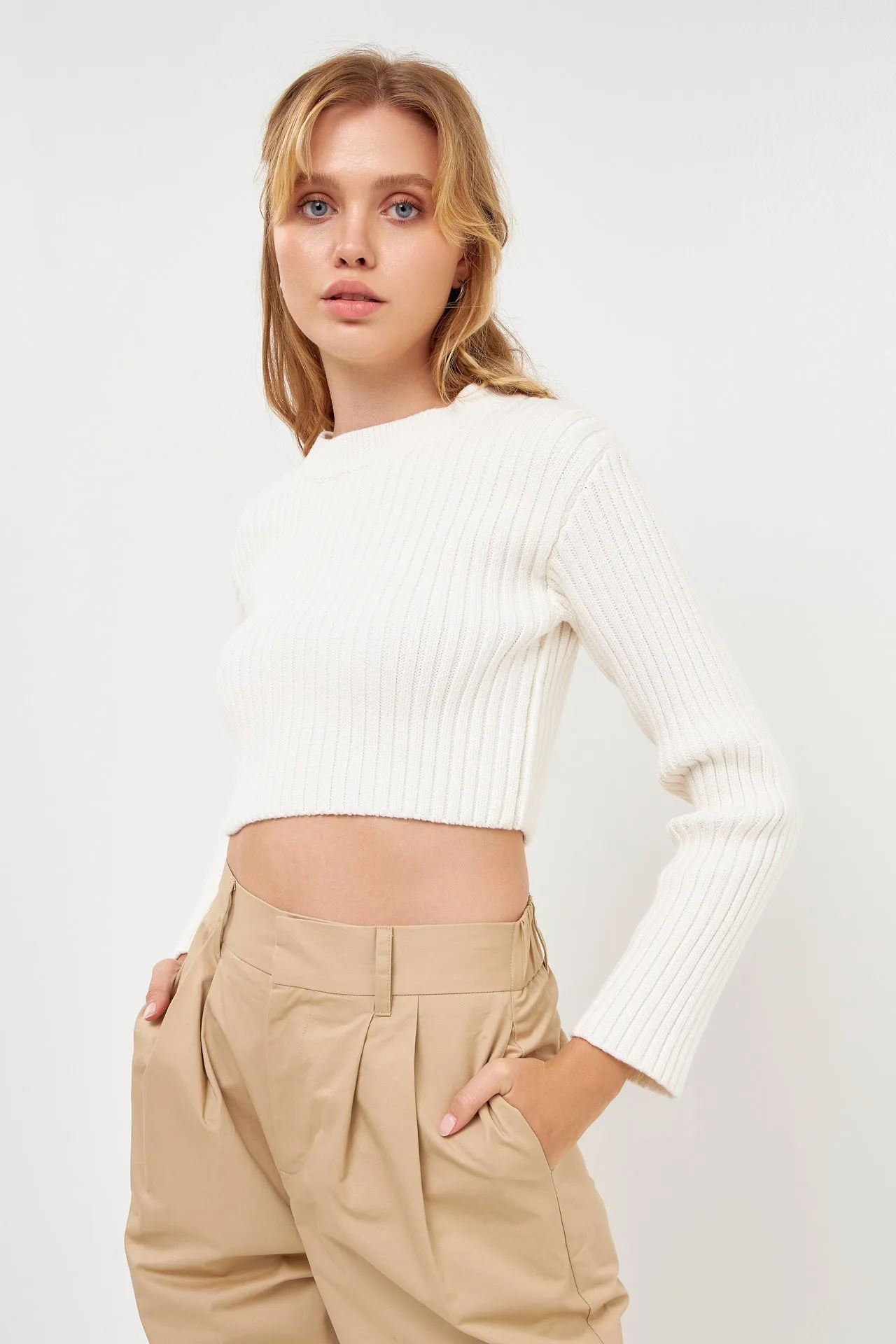 High Waist Pleated Trouser