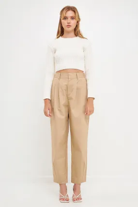 High Waist Pleated Trouser