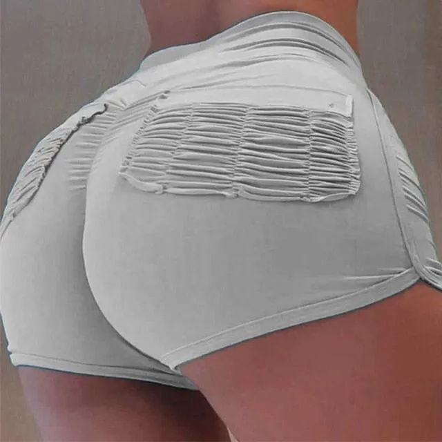 High Waist Solid Color Peach Hip Sexy Sports Pants Running Hip Tight Pants Women Fitness Jogging Gym Stretch Pocket Sports Pants