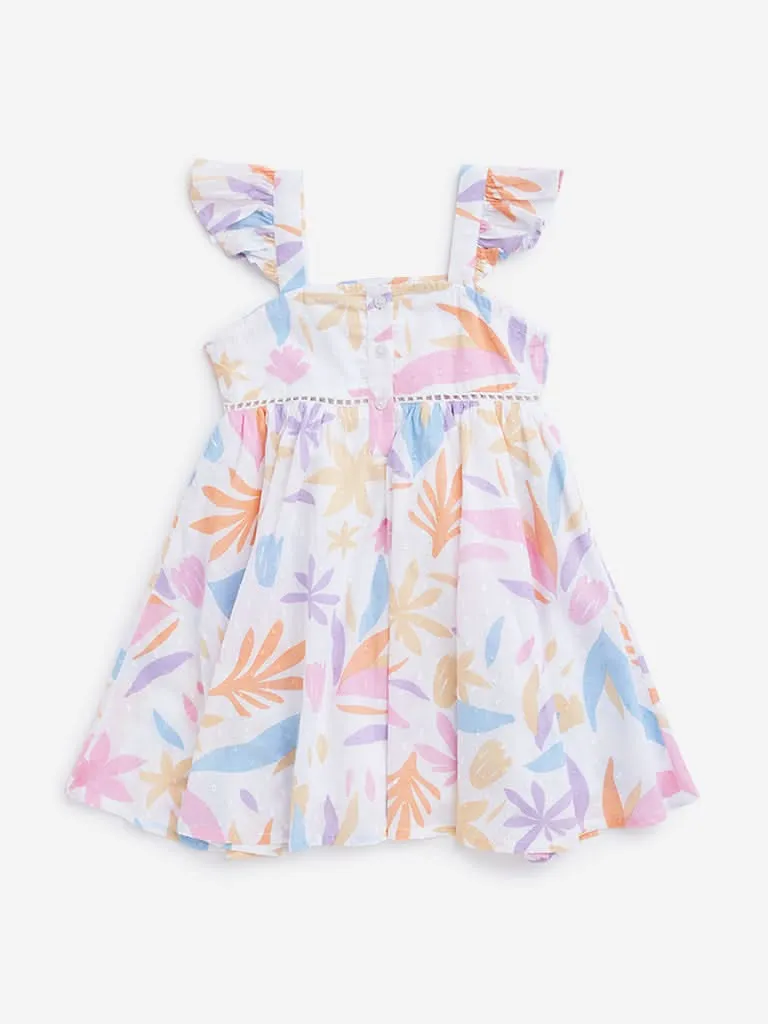 HOP Kids Multicolor Floral Printed Dress