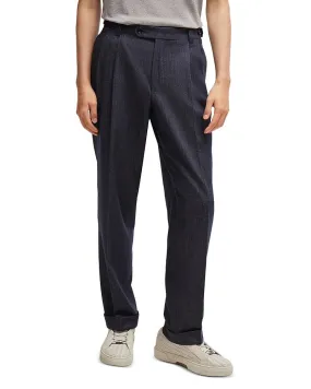 Hugo Boss Mens Relaxed Fit Dress Pants Pants 32 x 37 Blue