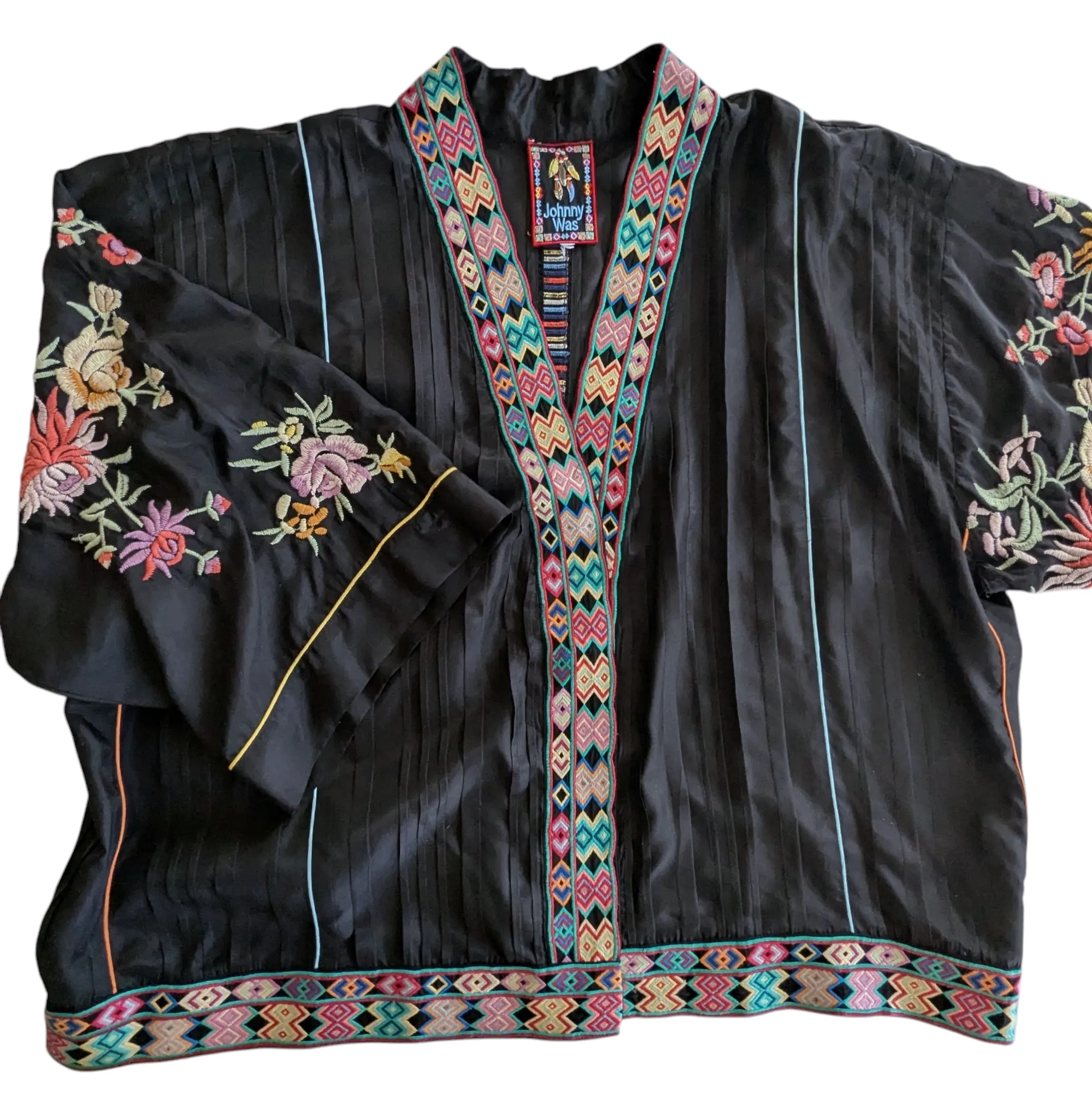 Johnny Was Eno Pintuck Kimono Size XL