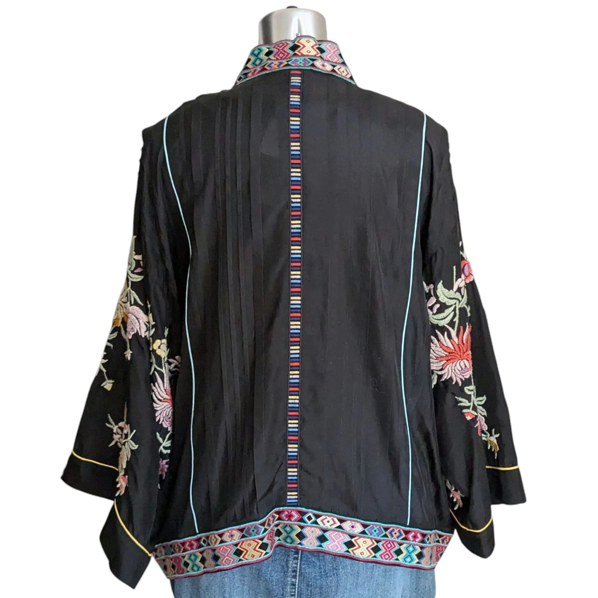 Johnny Was Eno Pintuck Kimono Size XL