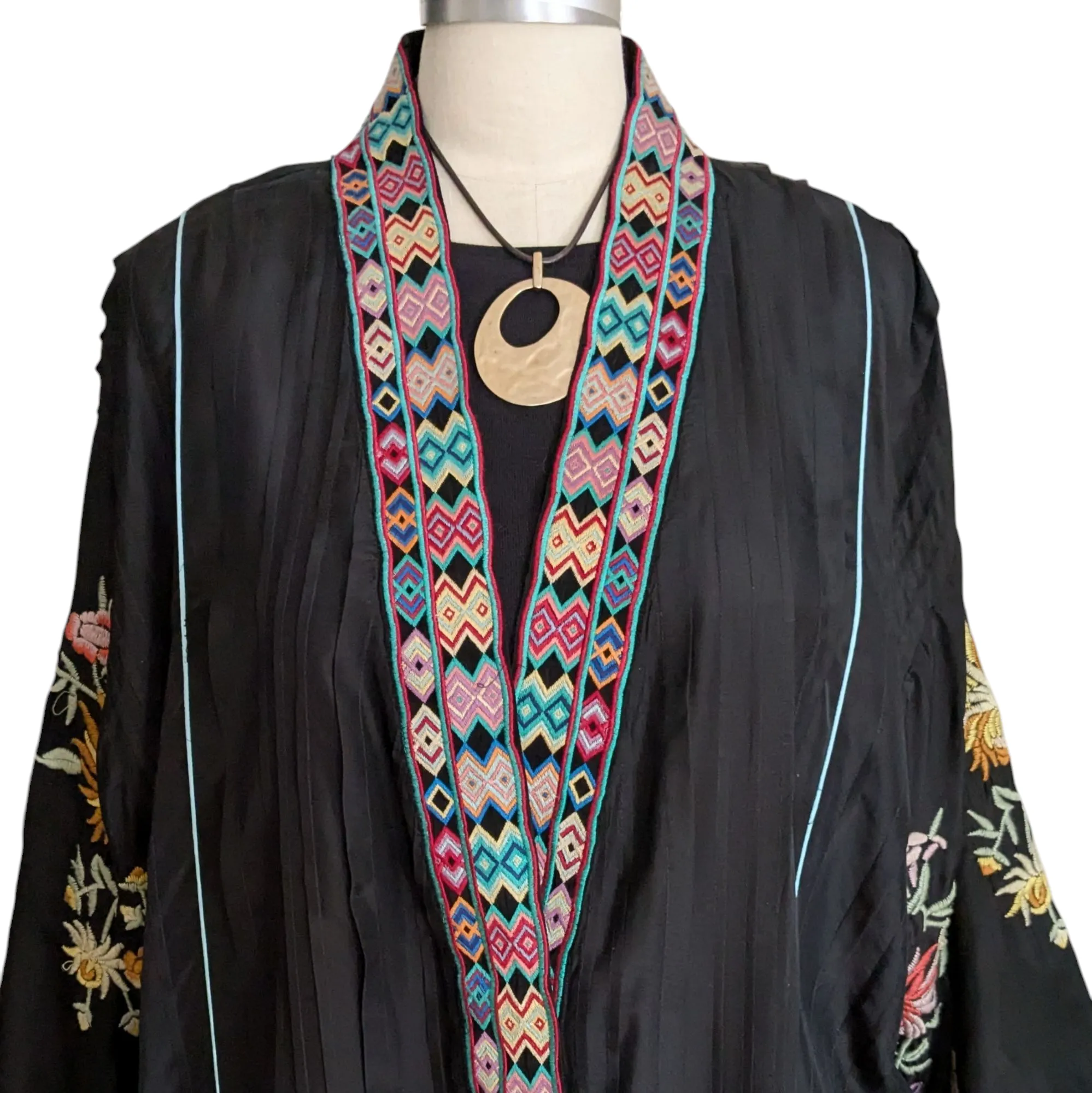 Johnny Was Eno Pintuck Kimono Size XL