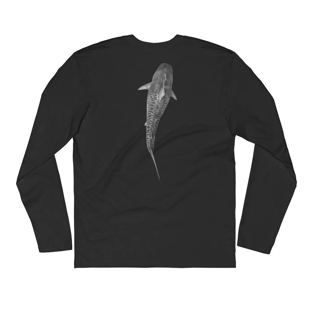 @JuanSharks Signature Tiger Shark Long Sleeve Fitted Crew