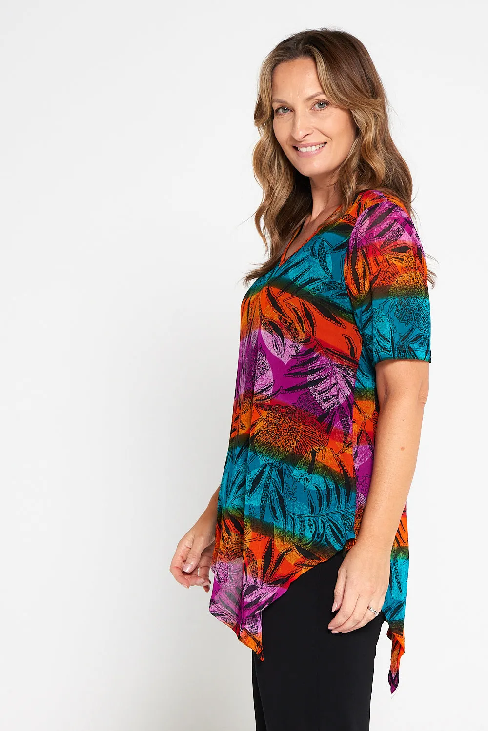 Jupiter Mesh Top - Bold Botanical