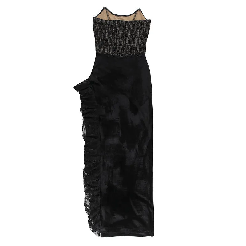 Kelly Lace Strapless Maxi Dress