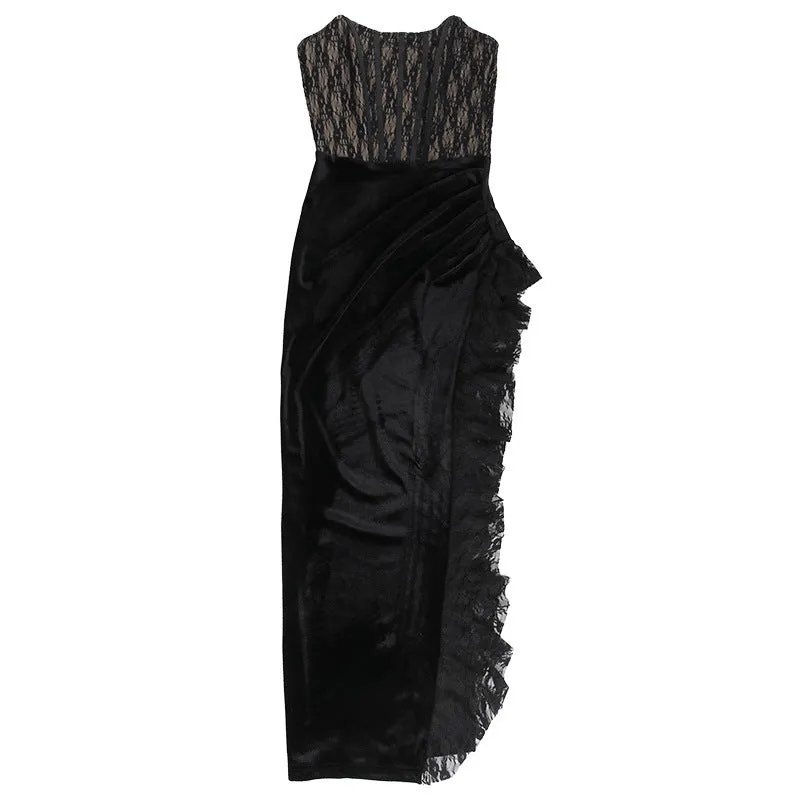 Kelly Lace Strapless Maxi Dress