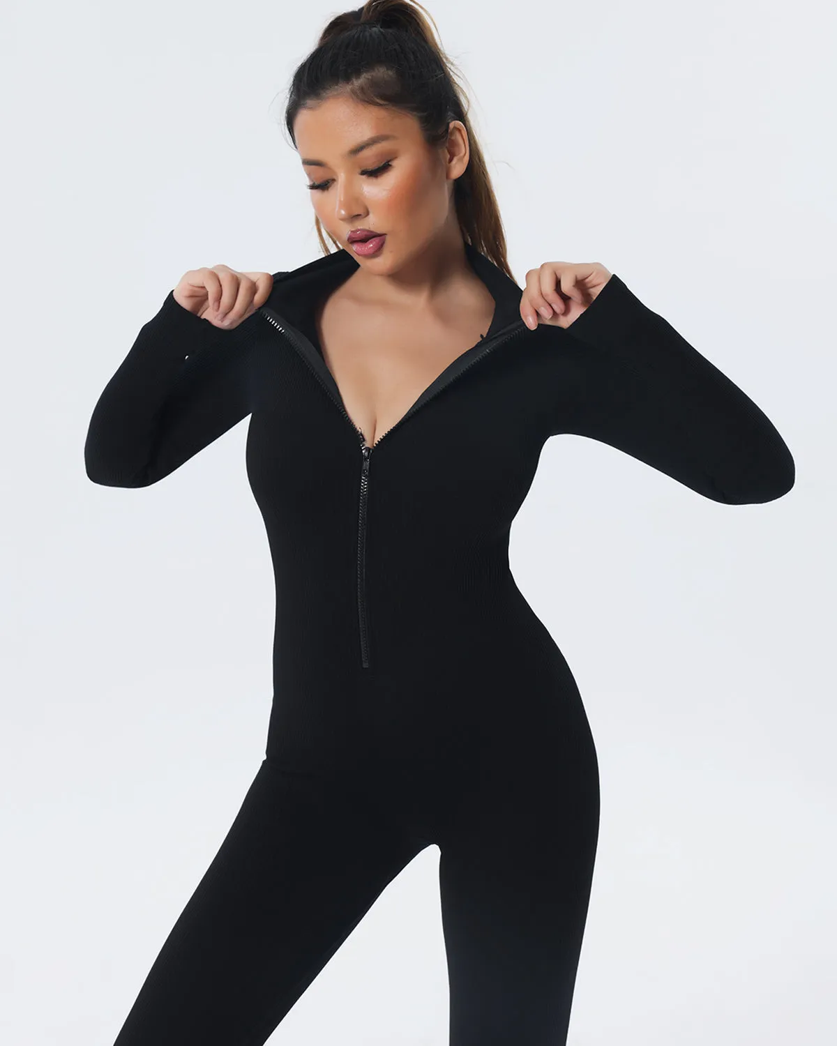 Kendra Seamless Jumpsuit - Black
