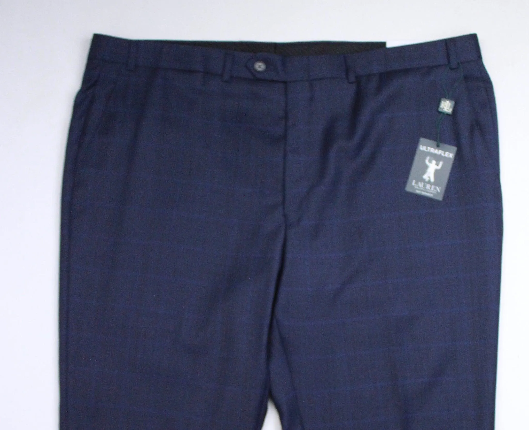 Lauren Ralph Lauren Mens Classic fit Dress Pants 42 / 32 Navy Blue Plaid