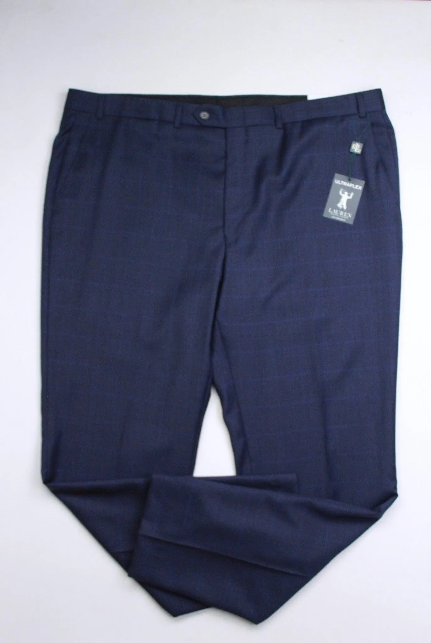 Lauren Ralph Lauren Mens Classic fit Dress Pants 42 / 32 Navy Blue Plaid