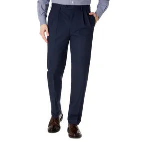 Lauren Ralph Lauren Men's Classic Fit Pleated Dress Pants Blue Plaid 40 x 32