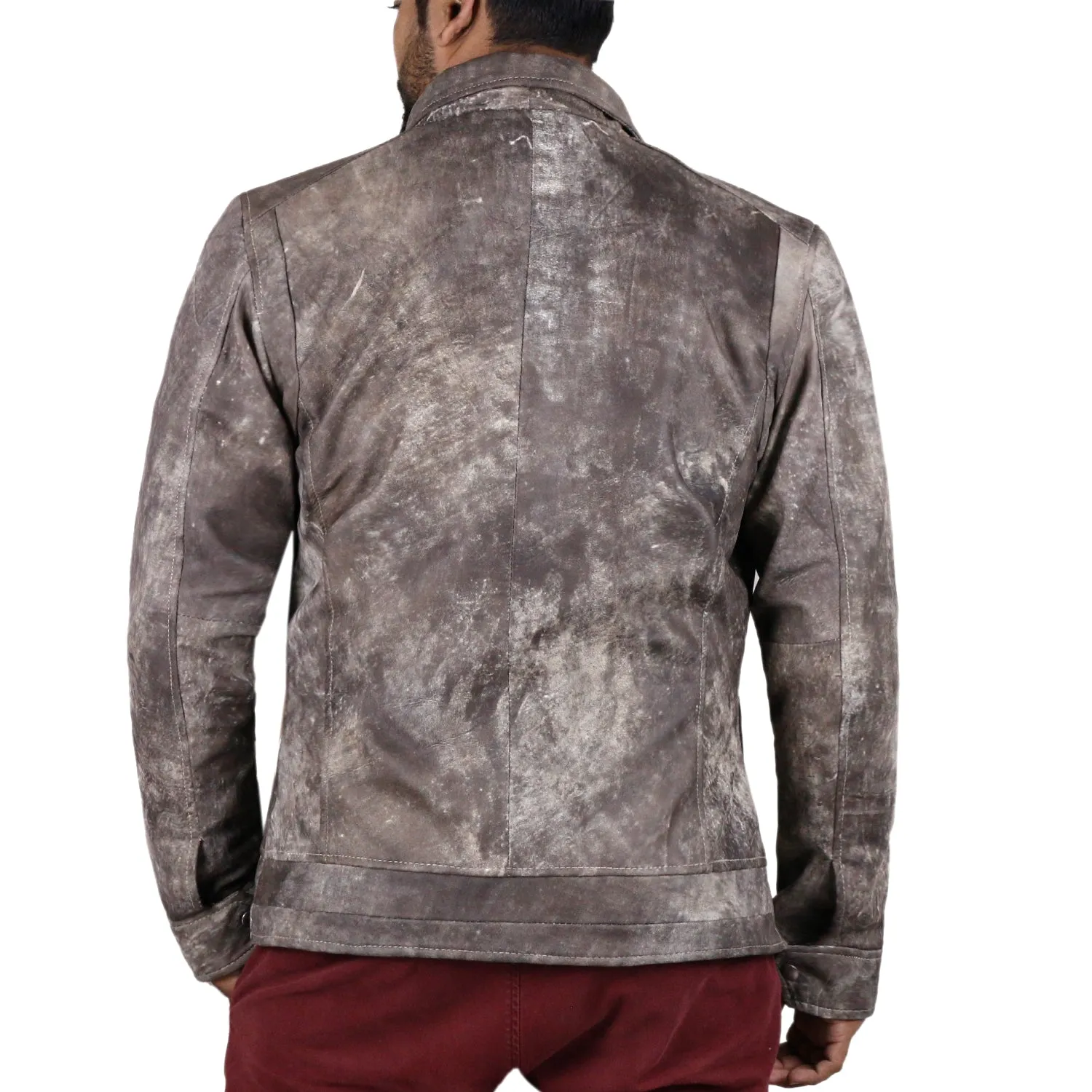 Leather Jackets Hub Mens Genuine Lambskin Leather Jacket (Black, Regal Jacket) - 1501085