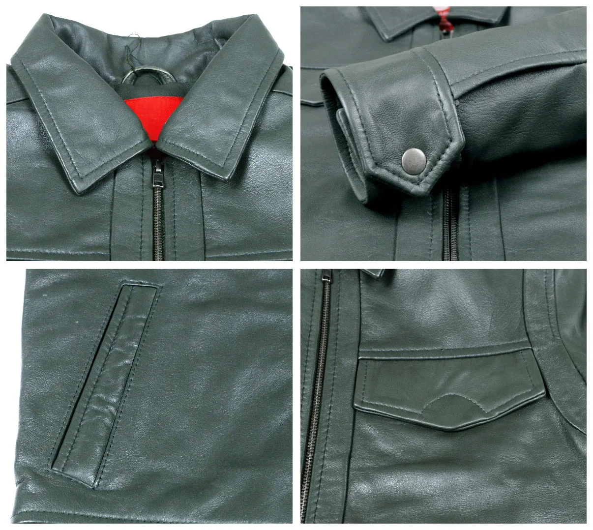 Leather Jackets Hub Mens Genuine Lambskin Leather Jacket (Black, Regal Jacket) - 1501085