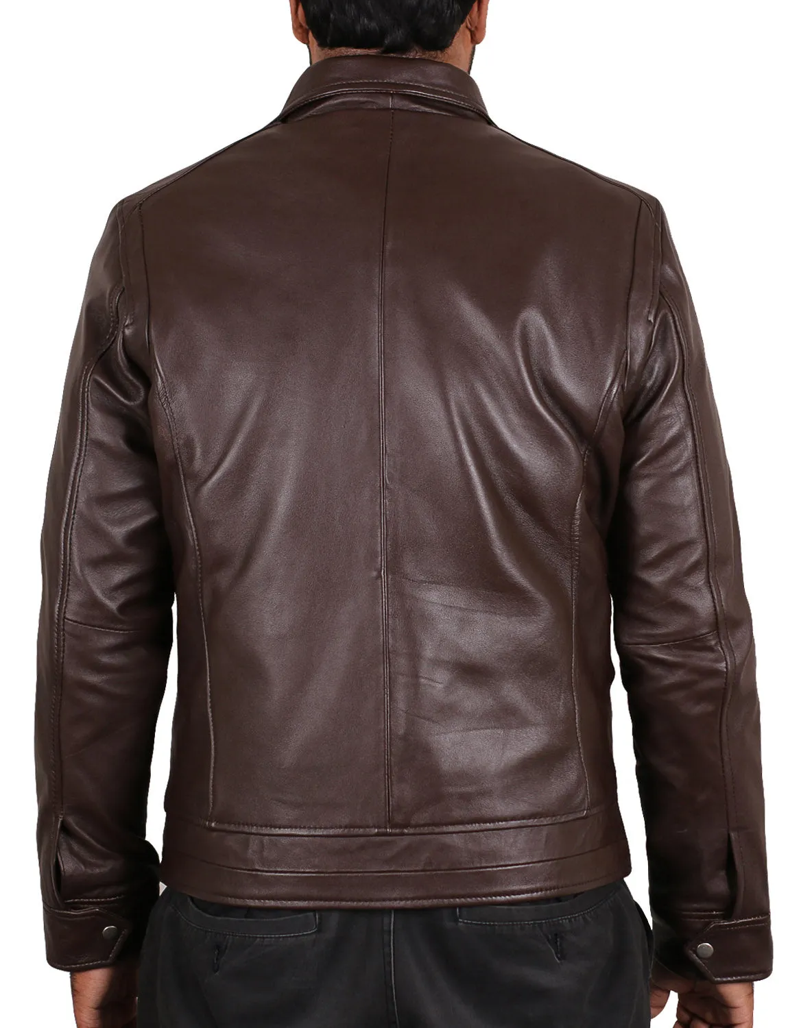Leather Jackets Hub Mens Genuine Lambskin Leather Jacket (Black, Regal Jacket) - 1501085