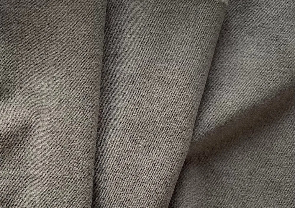 Lighter Weight Cool Moleskin Putty Stretch Wool Flannel