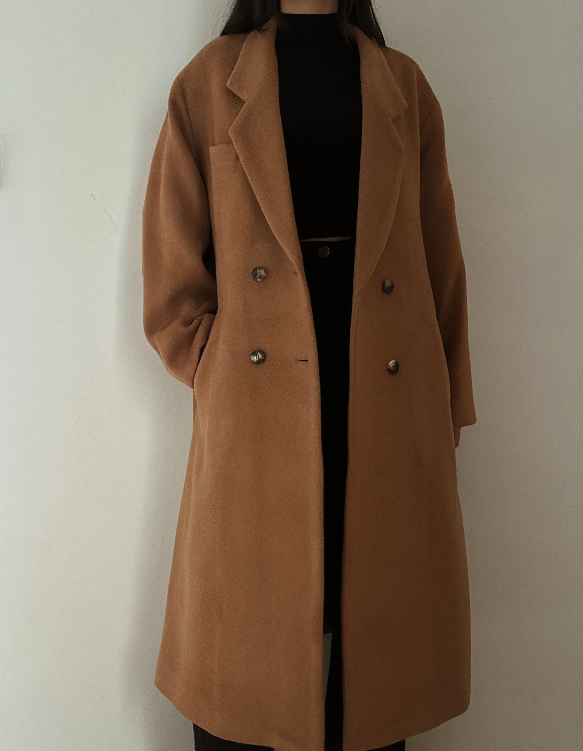Long Camel Coat (90%Wool)