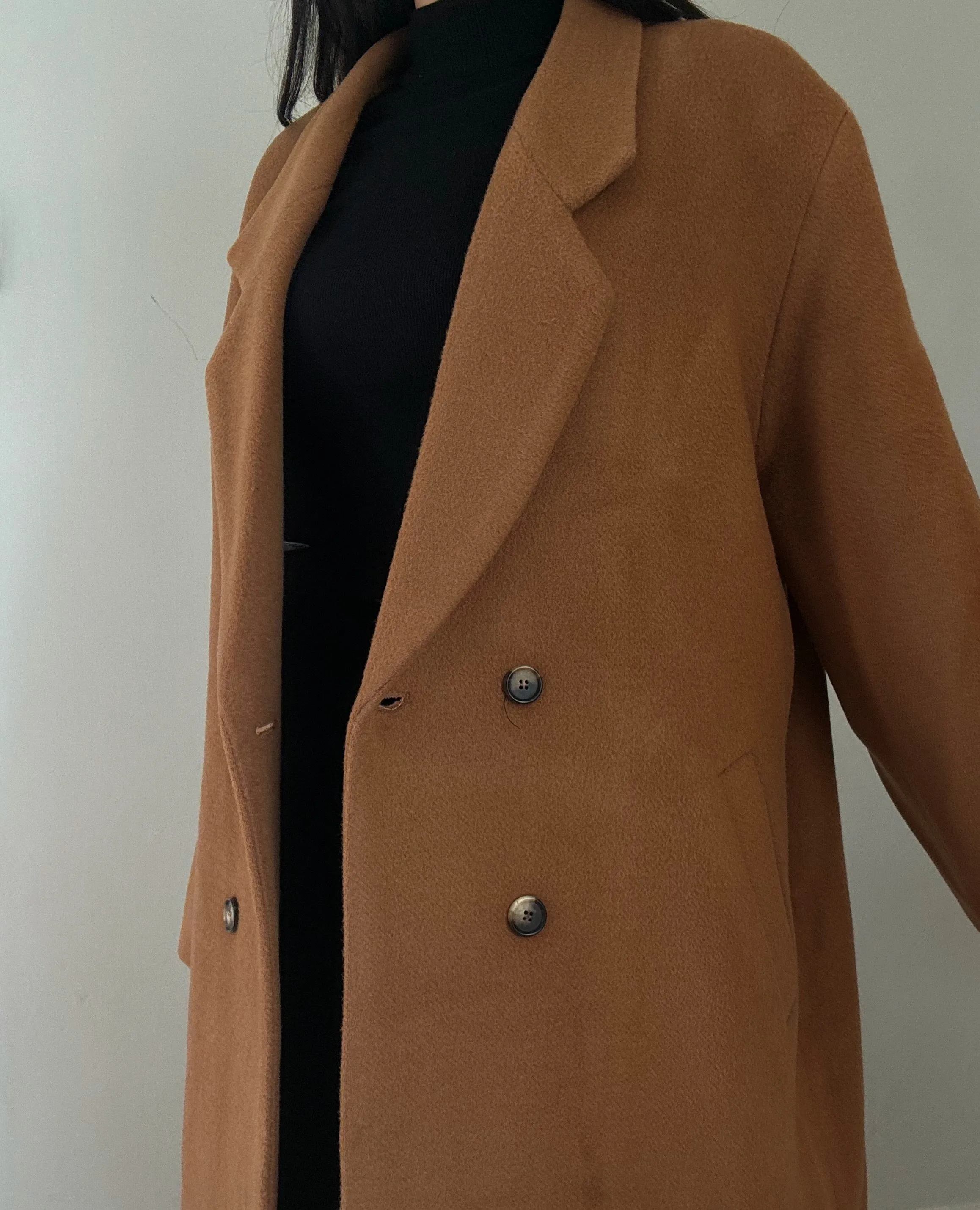 Long Camel Coat (90%Wool)