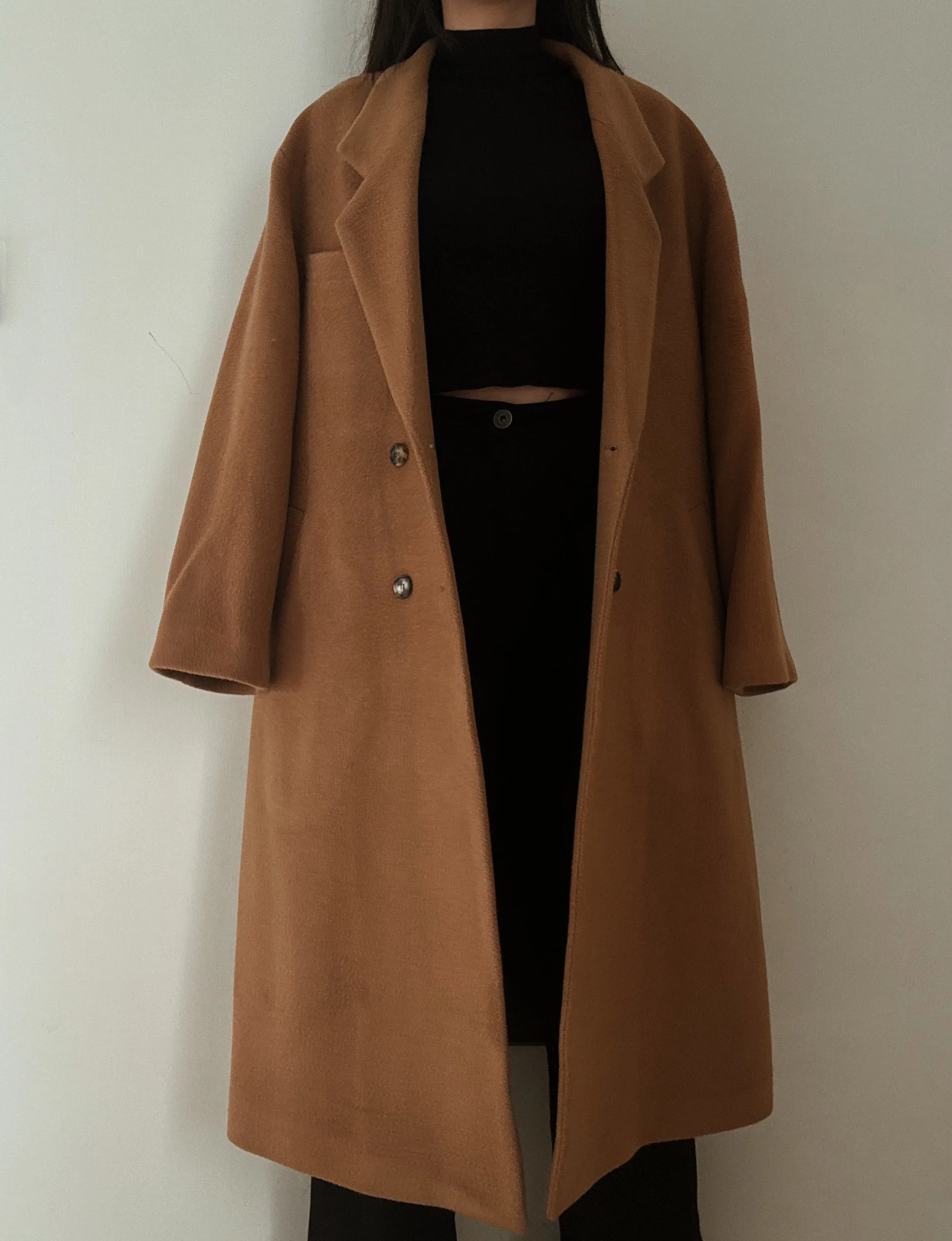 Long Camel Coat (90%Wool)
