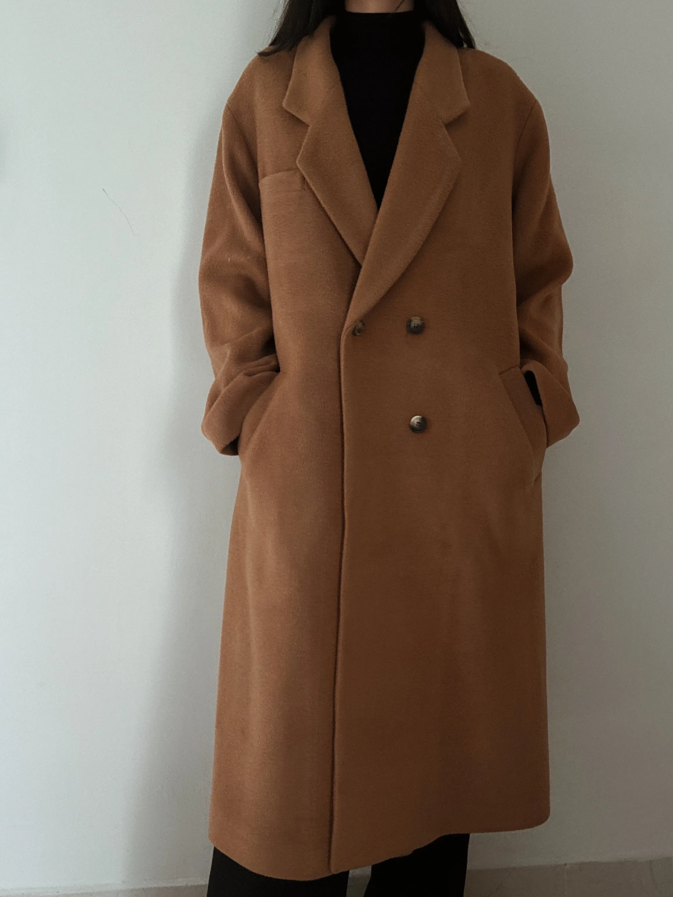 Long Camel Coat (90%Wool)