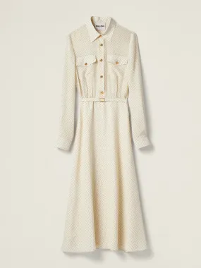 Long crepe de chine dress