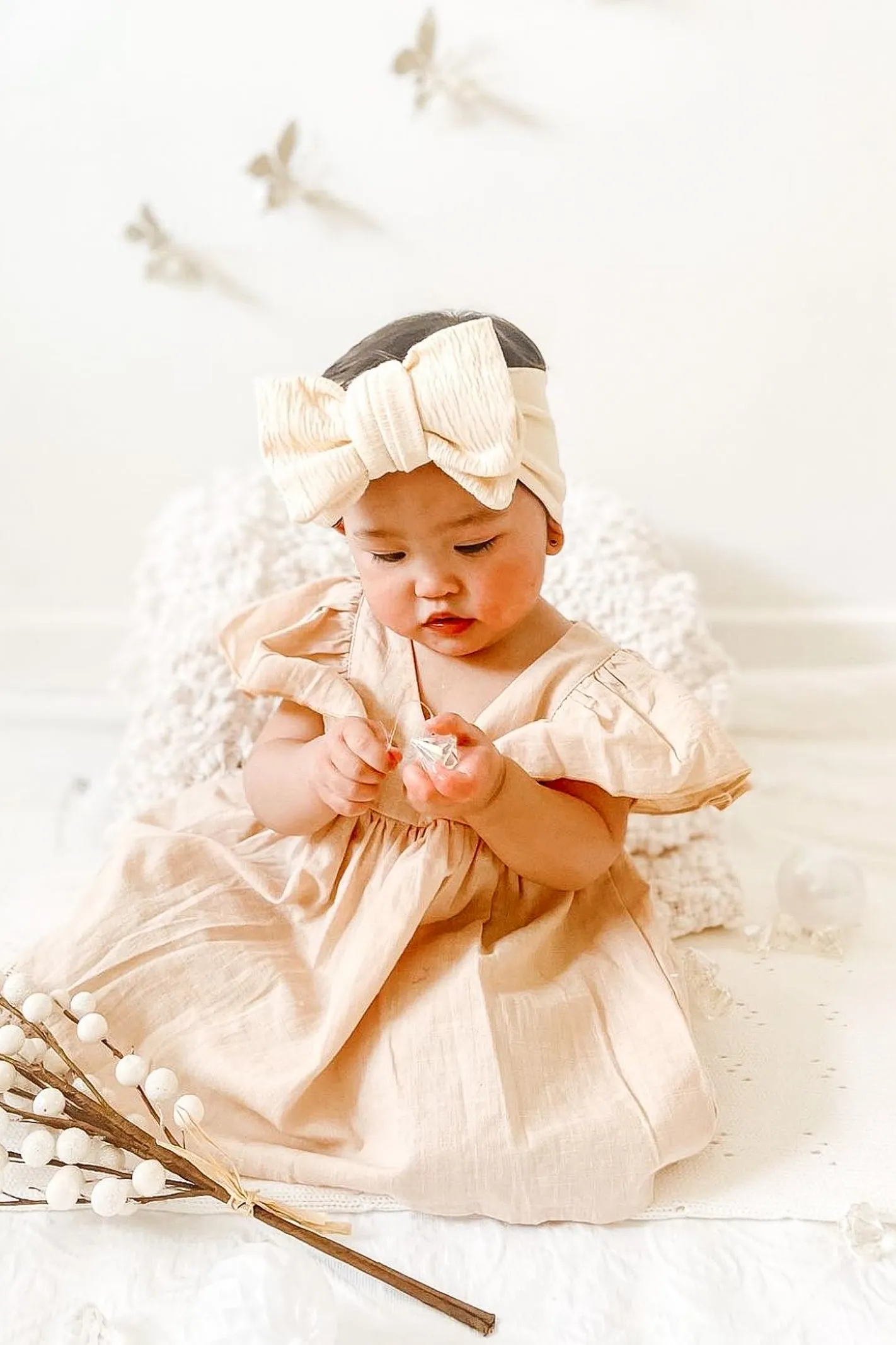 LOVE ME NOT LINEN DRESS / BEIGE