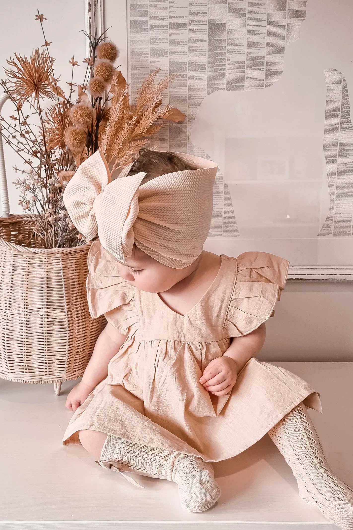 LOVE ME NOT LINEN DRESS / BEIGE