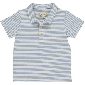 Me & Henry “Starboard” Short Sleeved Striped Polo Tee: Size 2/3 to 8/9 Years